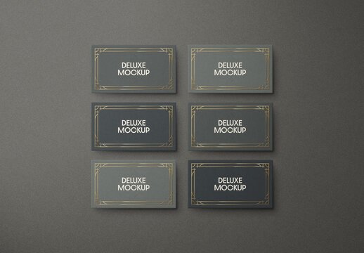 Tall Grid Business Card Mockup For Branding And Advertising Design