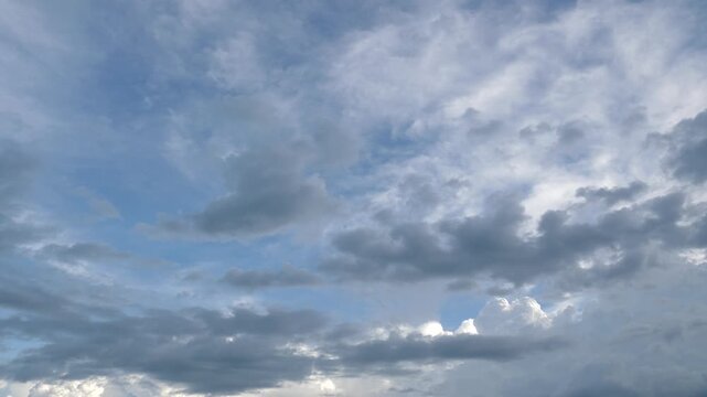 Timelapse blue sky and clouds stratocumulus. 
Beautiful nature time lapse sunset at storm clouds cumulus.