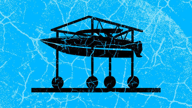 Boat Yard  symbol, color vector illustration