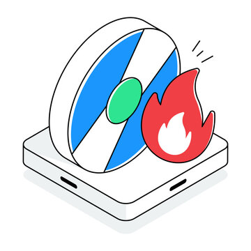 Premium download icon of cd burning