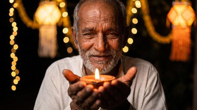 Diwali Portrait Symbolizing Hope Peace and New Beginnings