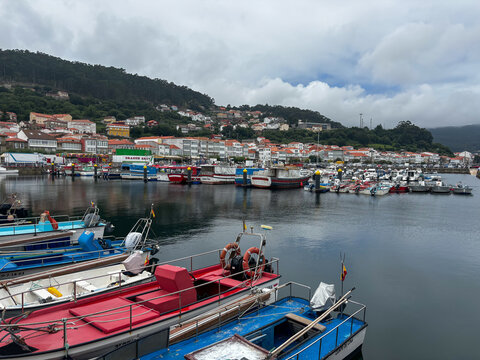 Picturesque Fishing Harbor in Muros, Galicia, Spain