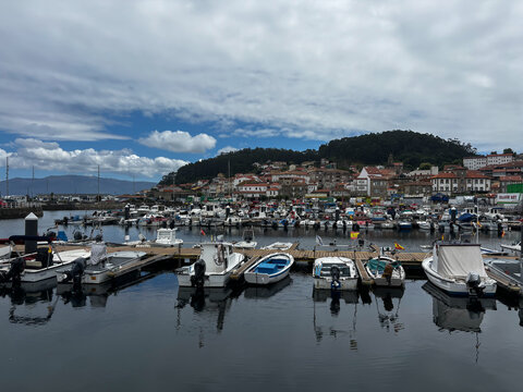 Picturesque Fishing Harbor in Muros, Galicia, Spain