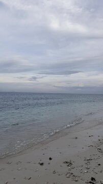 Scenic Beach View With Cloudy Sky