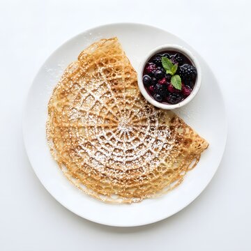 Halloween Food Crepe with dark berry - High Quality Modern Digital Asset for Design and Commercial Concept