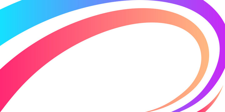 Abstract colorful curved lines background with dynamic gradient ribbon. Transparent vector illustration