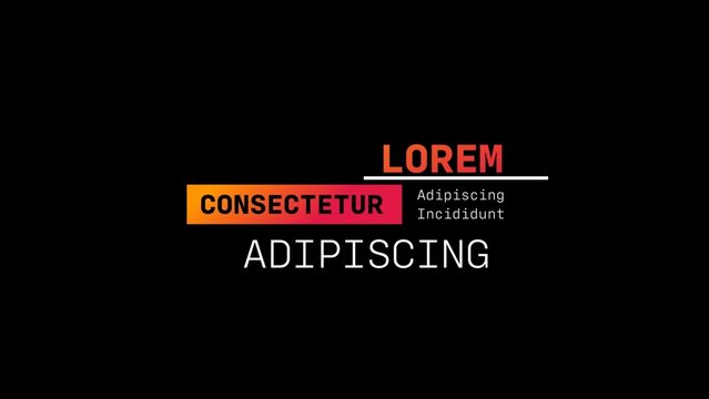 Variable Font_Snappy RGB Glitch Half Split Text Lower Third Animation 11