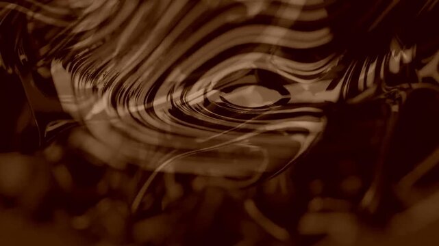 Rich Dark Abstract Liquid Chocolate and Coffee Flow Motion Background Loop
