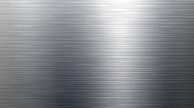 Abstract Brushed Silver Metal Texture with Horizontal Lines and Metallic Gradient