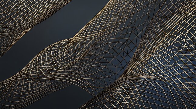 Asymmetrical Fluid Mesh Lattice Overlay Composition  abstract irregular line wave grid pattern background asymmetrical fluid mesh lattice overlay compositiongraphic texture