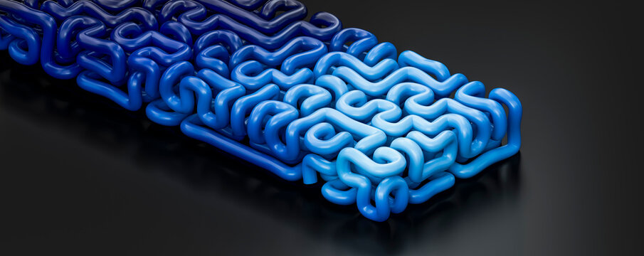 3D Blue Maze Gradient
