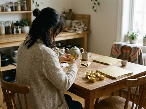Mother Folding Gold Paper Ingot For Lunar New Year