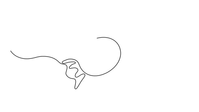 Continuous line drawing of candy sweet vector illustration