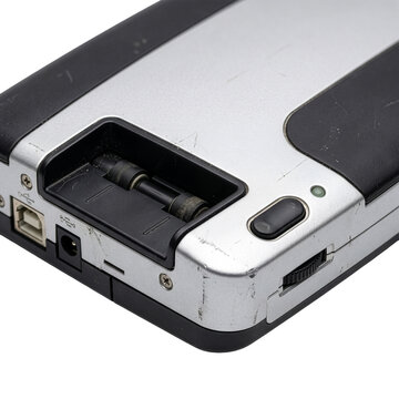Portable document scanner with USB and power ports