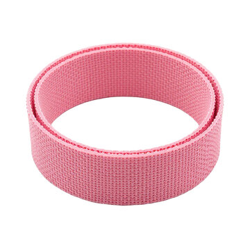 Pink elastic band roll isolated on black background