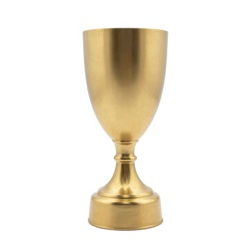 golden chalice cup isolated on black background