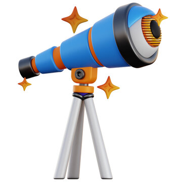 Starry Exploration Telescope 3D Illustration