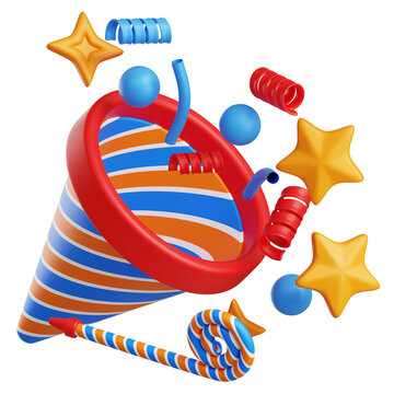 Kids Party Decorations 3D Illustration