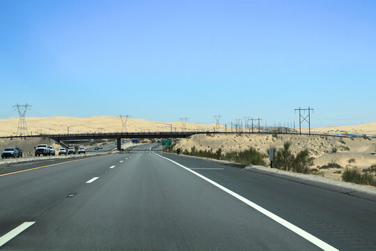 Exit to Grays Well Road near Imperial Dunes at Interstate-8 in California (Algodones Dunes)