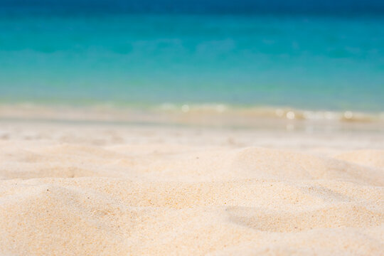 Tropical Nature ocean and summer sea water with beautiful bright sunlight. Perfect for summer vacation and travel background	