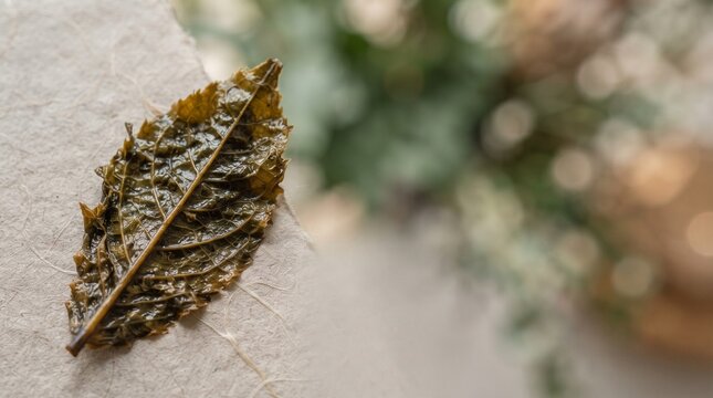 Steeped tea leaf fibers macro for organic beverage advertising and wellness lifestyle blogs