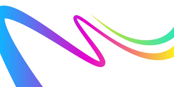 Abstract colorful curved ribbon background with dynamic gradient lines. Vector illustration