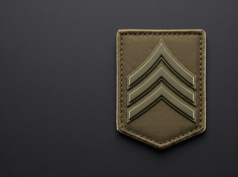 Military Uniform Shoulder Sleeve Patch with Rank Chevrons