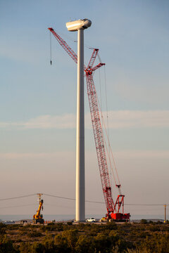 West Texas wind farm construction