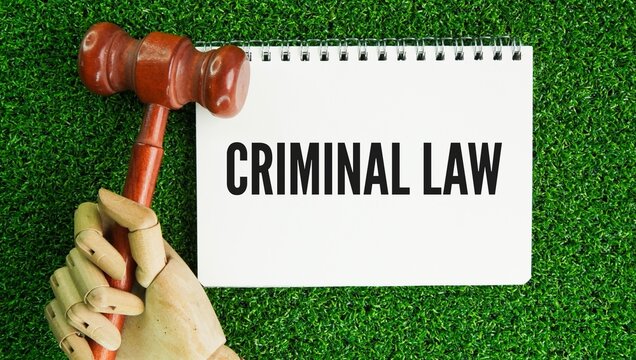 A judge's gavel and a paper with words on it Criminal law is the body of law that defines criminal offenses, regulates the arrest, charging, and trial of suspects, and sets punishments for convicted 