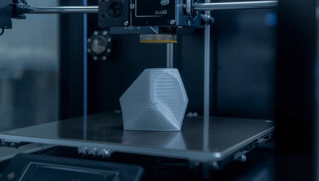 Impresora 3D fabricando una pieza