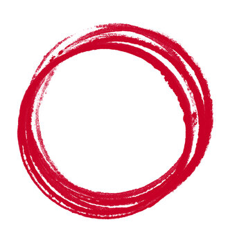 Rote unordentliche handgemalte Kreise