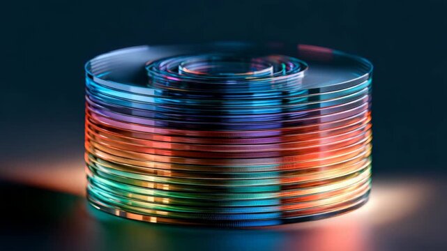 Acrylic Discs Stack Music Poster Background