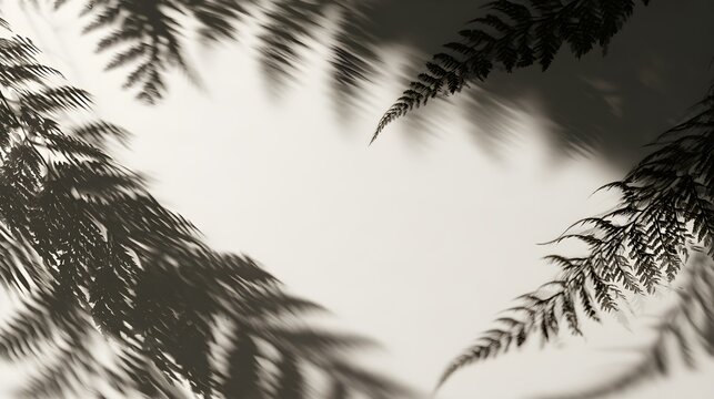 Fern shadows on a wall