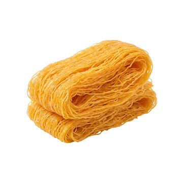 Golden foi thong egg yolk threads folded into a nest