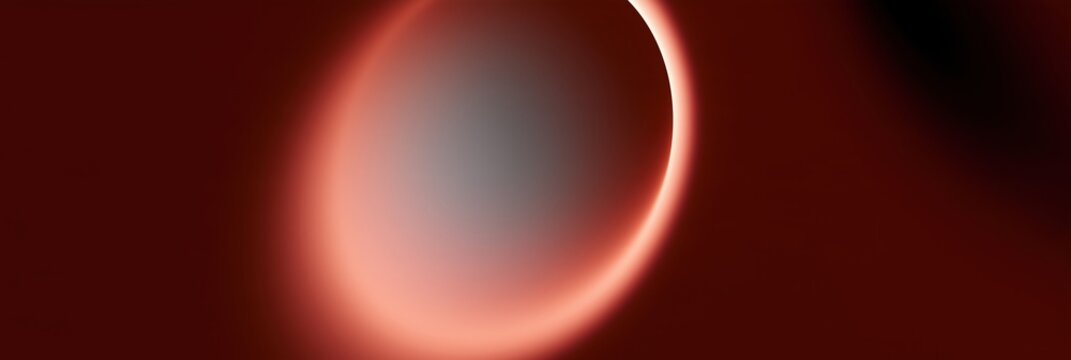 Abstract circular gradient glowing light, soft red and dark maroon background. Modern digital design element for technology and creative projects