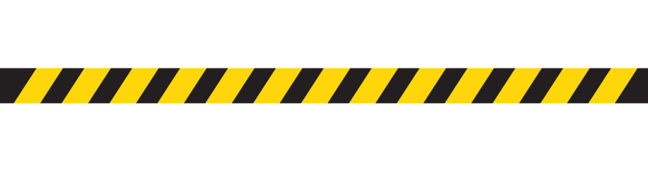 Industrial yellow and black hazard warning caution stripe tape pattern with safety barrier danger alert construction site work zone striped diagonal boundary prohibited