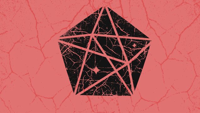 Crystal symbol, color vector illustration