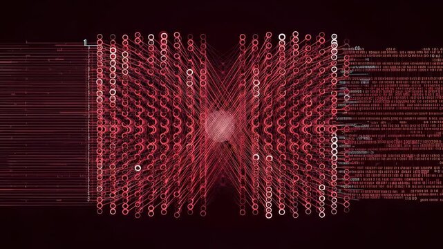 Neural data transfer networks glowing digital connections animated