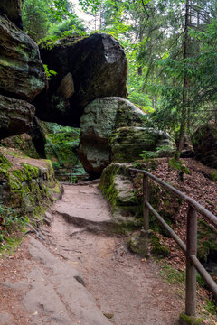 Kamnitz river hiking trail Czech Republic
