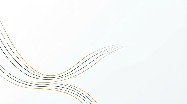 Abstract indian republic day tricolor background featuring elegant flowing saffron white and green wavy lines for national celebrations