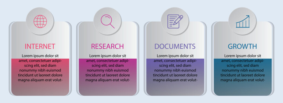 Infographic design with icons and 4 options or steps. Thin line vector. Infographics business concept. Can be used for info graphics, flow charts, presentations, web sites.  vector illustration.