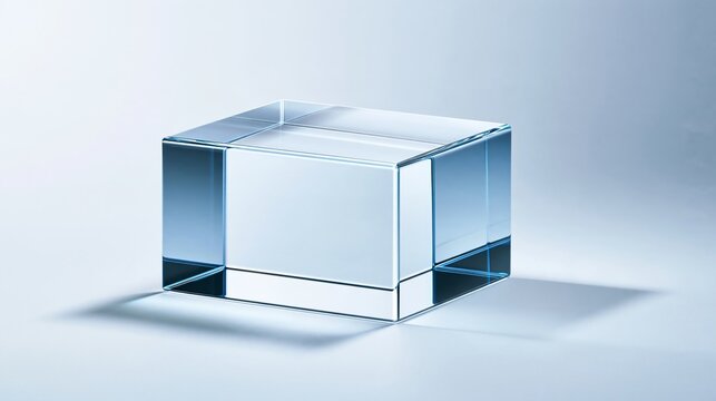Transparent Glass Block On Minimal Surface