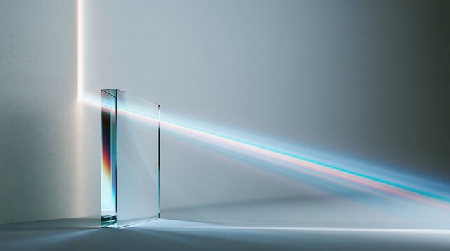 Glass Prism Casting Colorful Light
