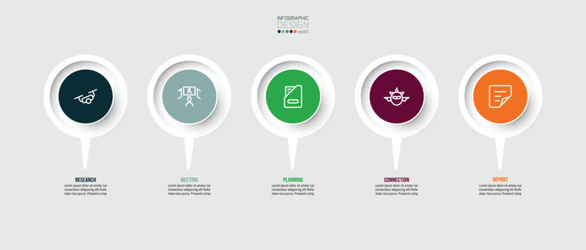 Business or marketing infographic template.