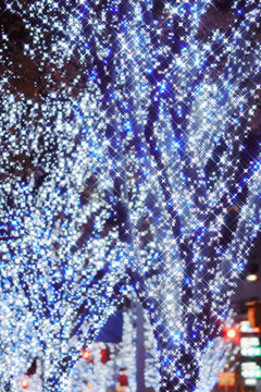 六本木のクリスマスの美しいイルミネーション