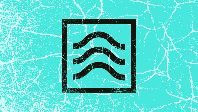 wave  symbol, color vector illustration