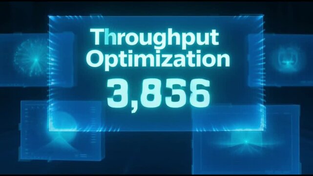 Digital Data Throughput Optimization with Futuristic Network Visualization and Performance Metrics