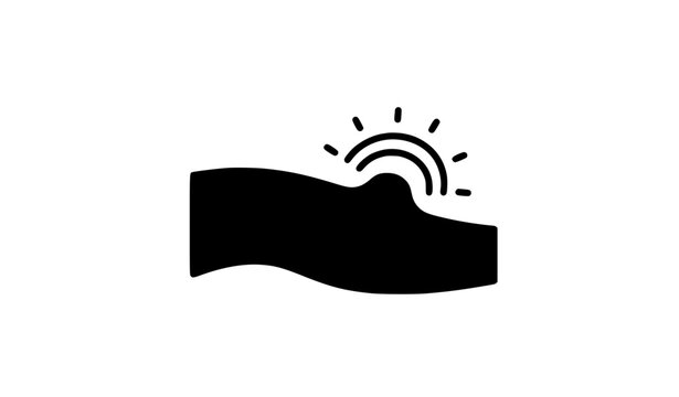 Mosquito Bite Solid Black Vector Icon