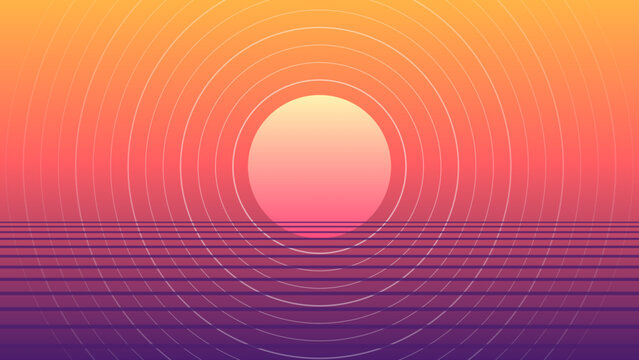 Sonnenuntergang mit Ringen