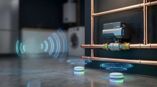 Smart Home Water Leak Prevention System with Wireless Sensors and Automatic Valve